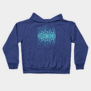 Teal Confetti Airburst Kids Hoodie